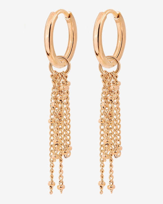 Chain Overload Hoop Set Small Oro Rosa