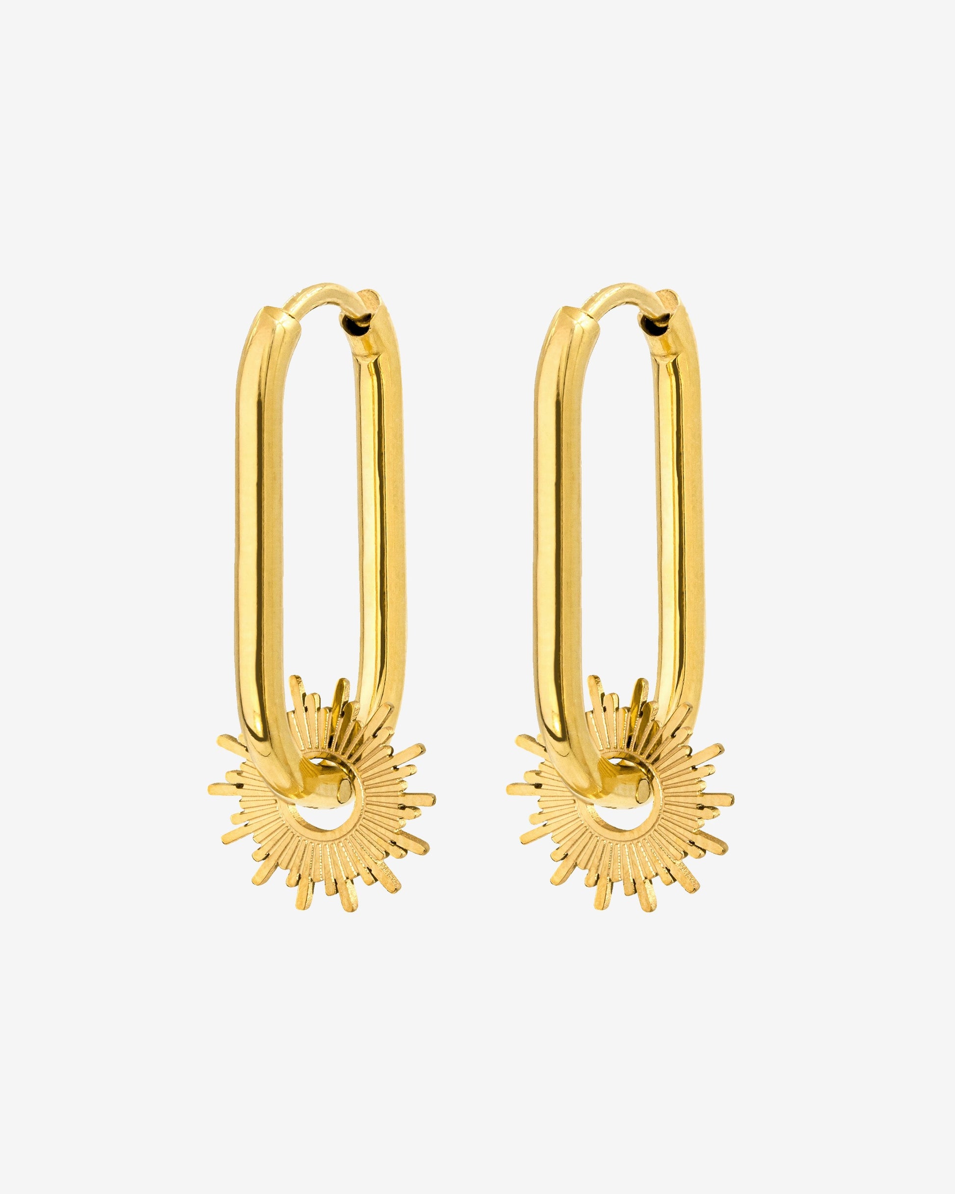 Sun Ray Oval Hoops Small Oro