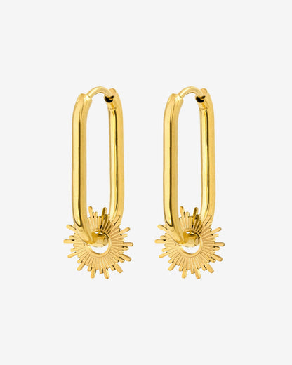 Sun Ray Oval Hoops Small Oro