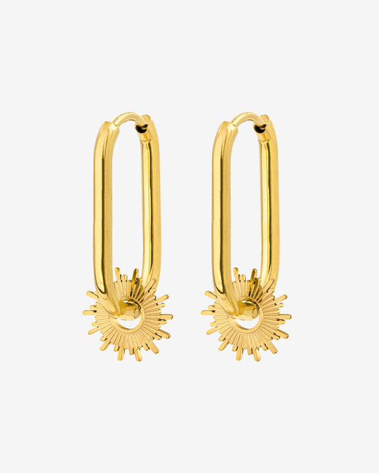 Sun Ray Oval Hoops Small Oro