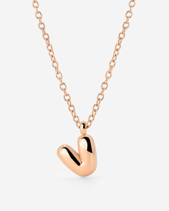 Bubble Letter Collana Oro Rosa