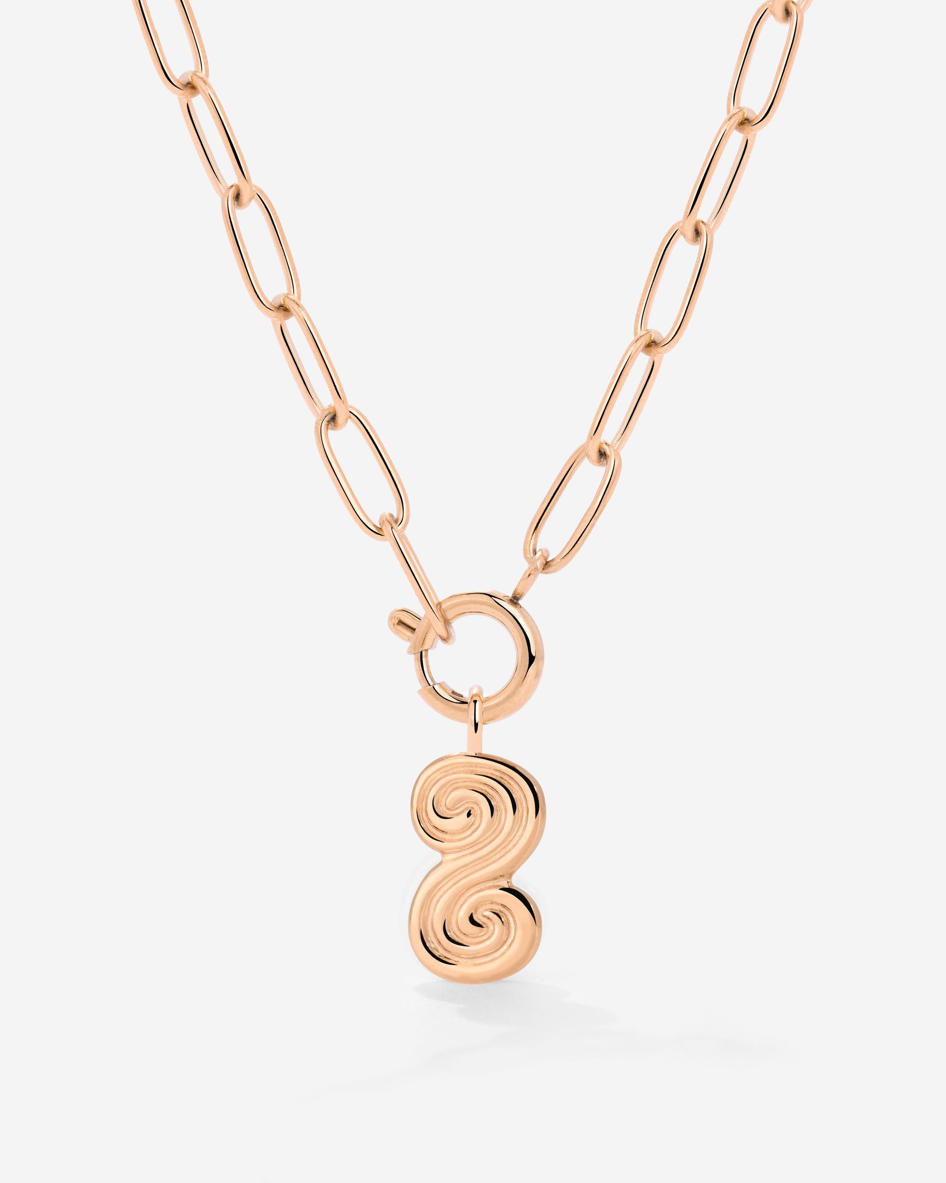 Serpent's Whisper Oval Links Collana Set Oro Rosa