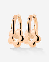 Chunky Bubble Flower Hoop Set Medium Oro Rosa
