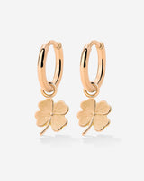 Lucky Clover Hoop Set Small Oro Rosa