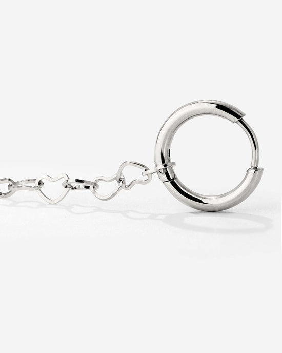 Heart after Heart Hoop Set Small Argento