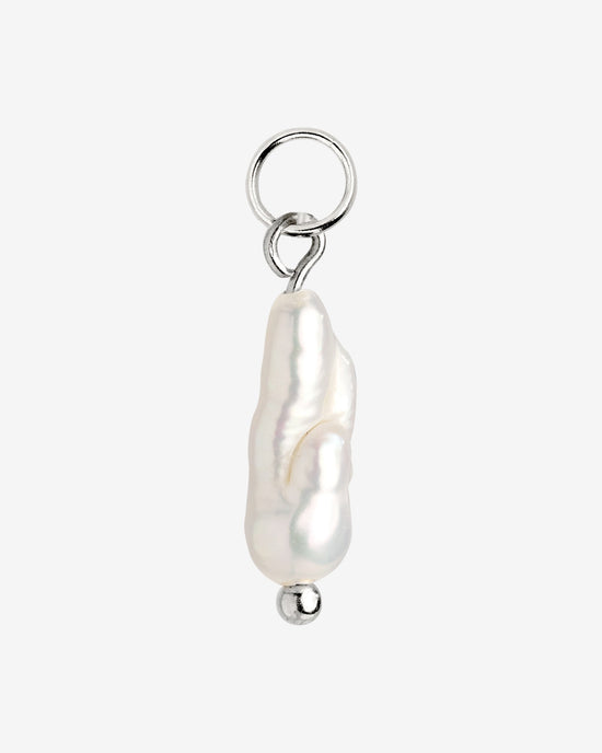 Lisas Power Pearl Hoop Set Argento