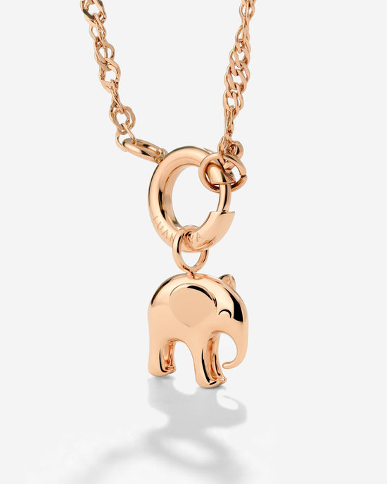 Elephant Singapore Chain Collana Set Oro Rosa