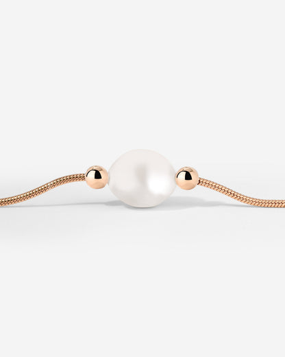 Minimalist Pearl Bracciale Oro Rosa