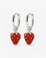 Strawberry Hoop Set Small Argento