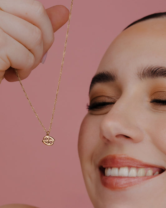 Cancer Bubble Collana Oro Rosa