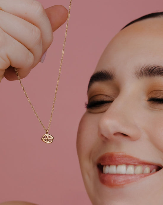 Cancer Bubble Collana Oro Rosa