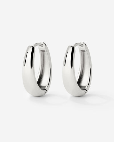 Seeker Hoops Small Argento
