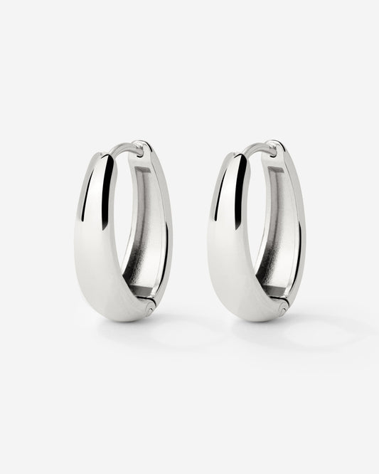 Seeker Hoops Small Argento