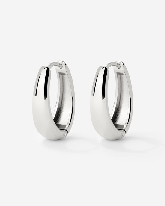 Seeker Hoops Small Argento