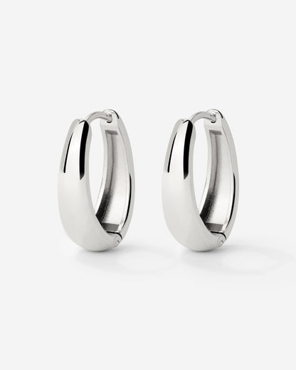 Seeker Hoops Small Argento