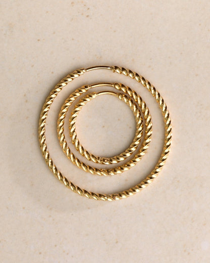 Twisted Hoops Large Argento
