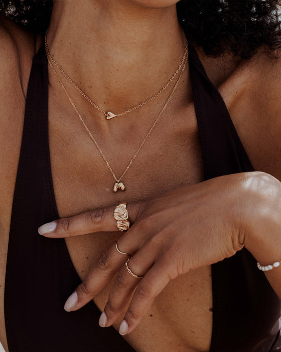 Bubble Letter Collana Oro Rosa
