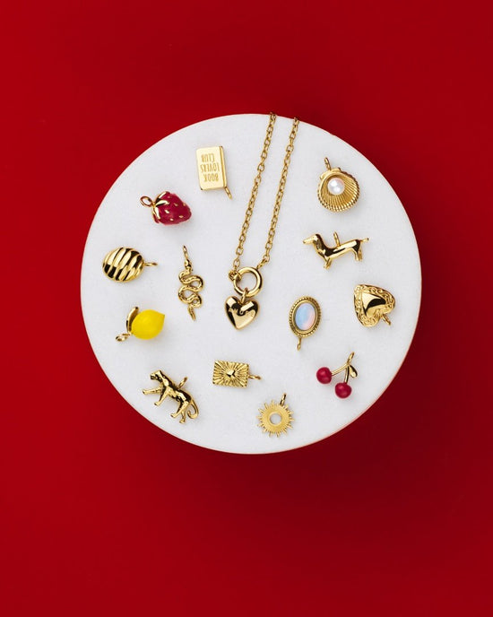 Oval Links Charm Collana Set