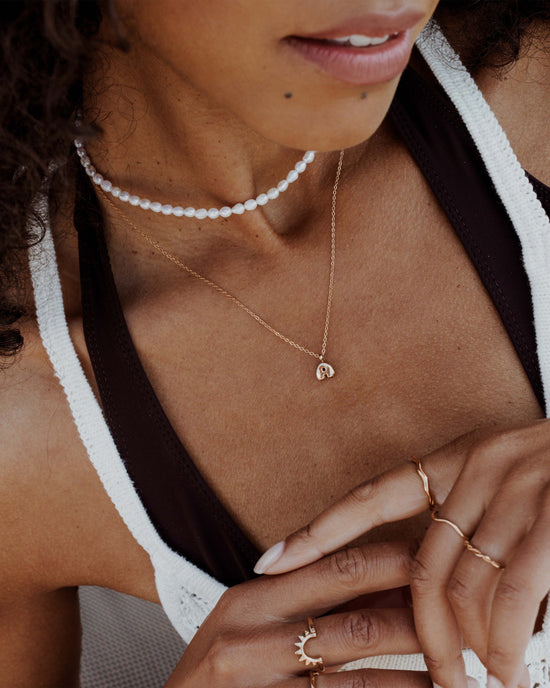 Bubble Letter Collana Oro Rosa