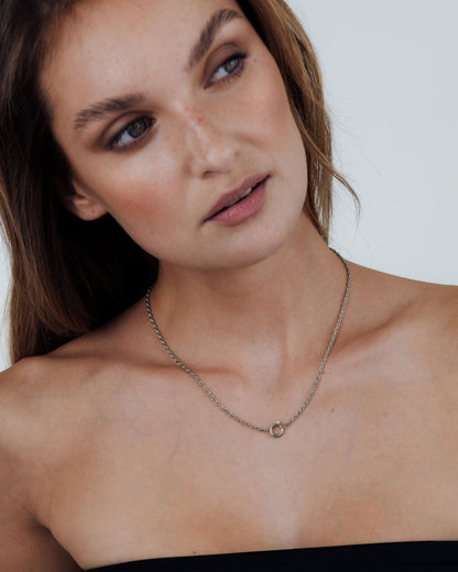 Rope Chain Charm Collana Argento