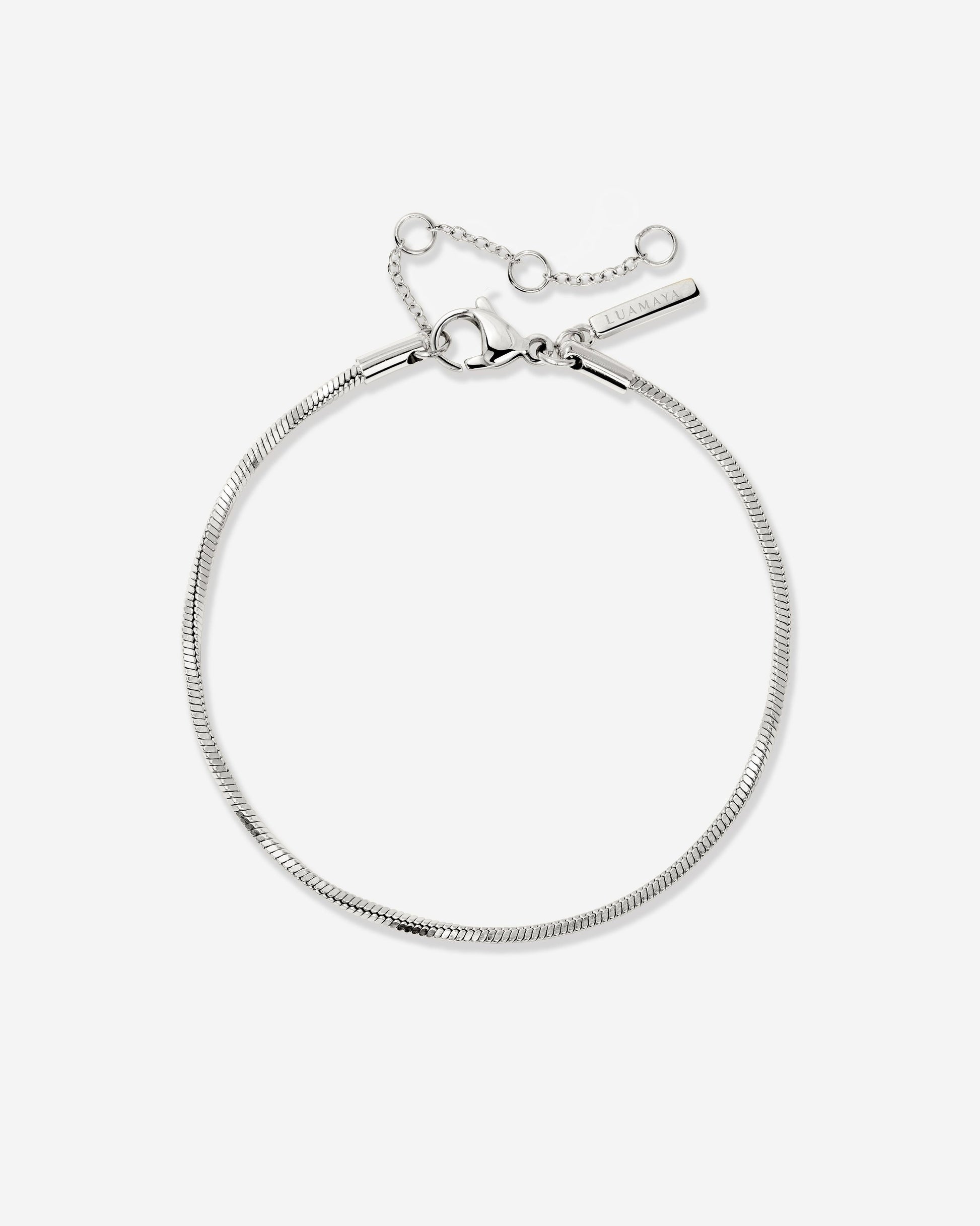 Squared Snake Chain Bracciale Argento