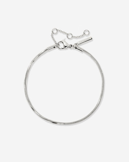 Squared Snake Chain Bracciale Argento