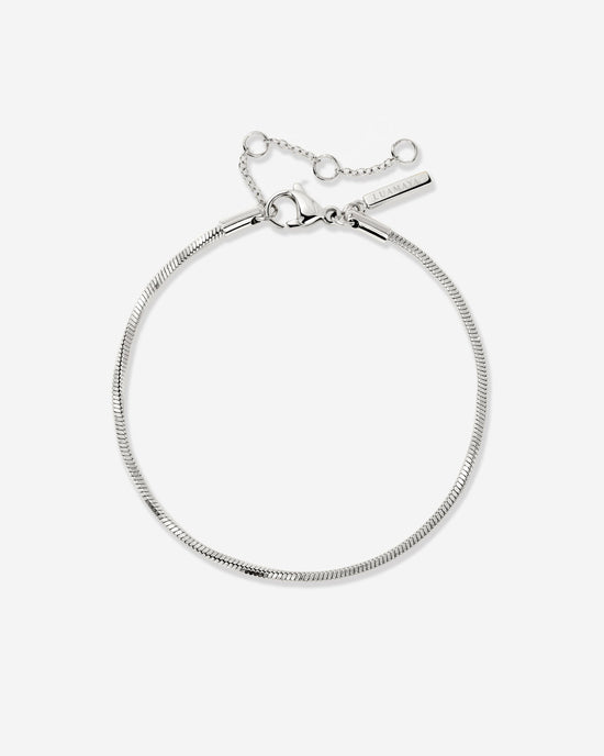 Squared Snake Chain Bracciale Argento