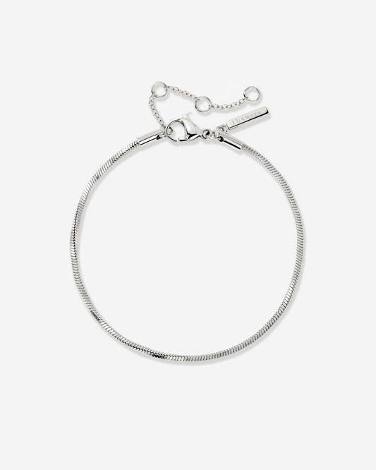 Squared Snake Chain Bracciale Argento