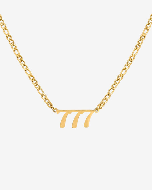 Angel Number Collana Oro 777
