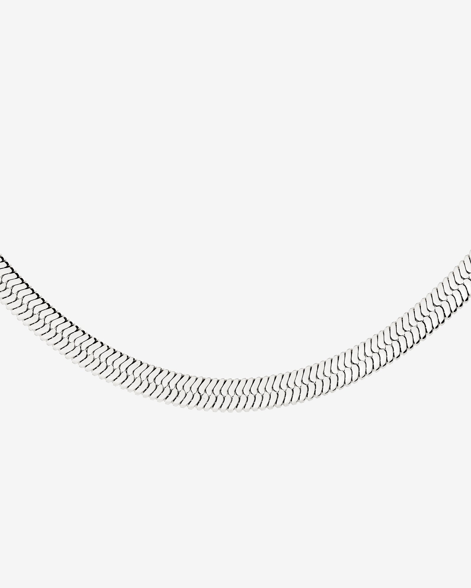 Bold Herringbone Collana Argento