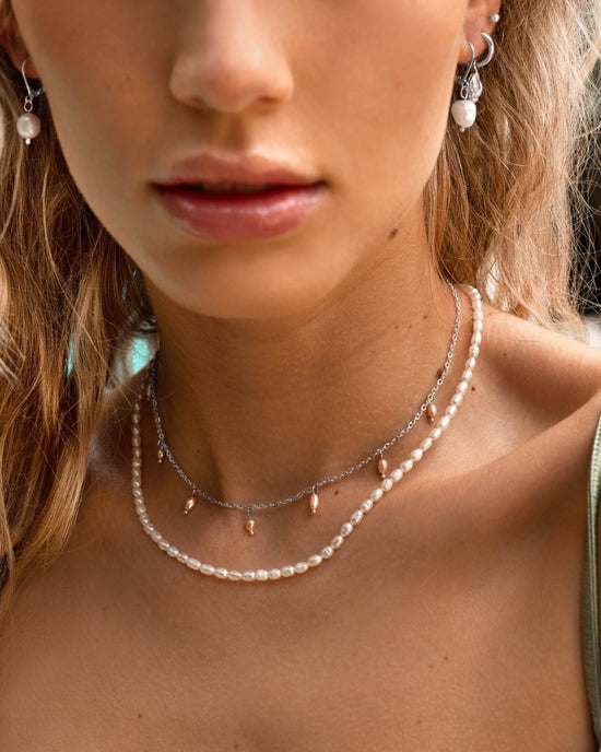 Perlita Choker Argento