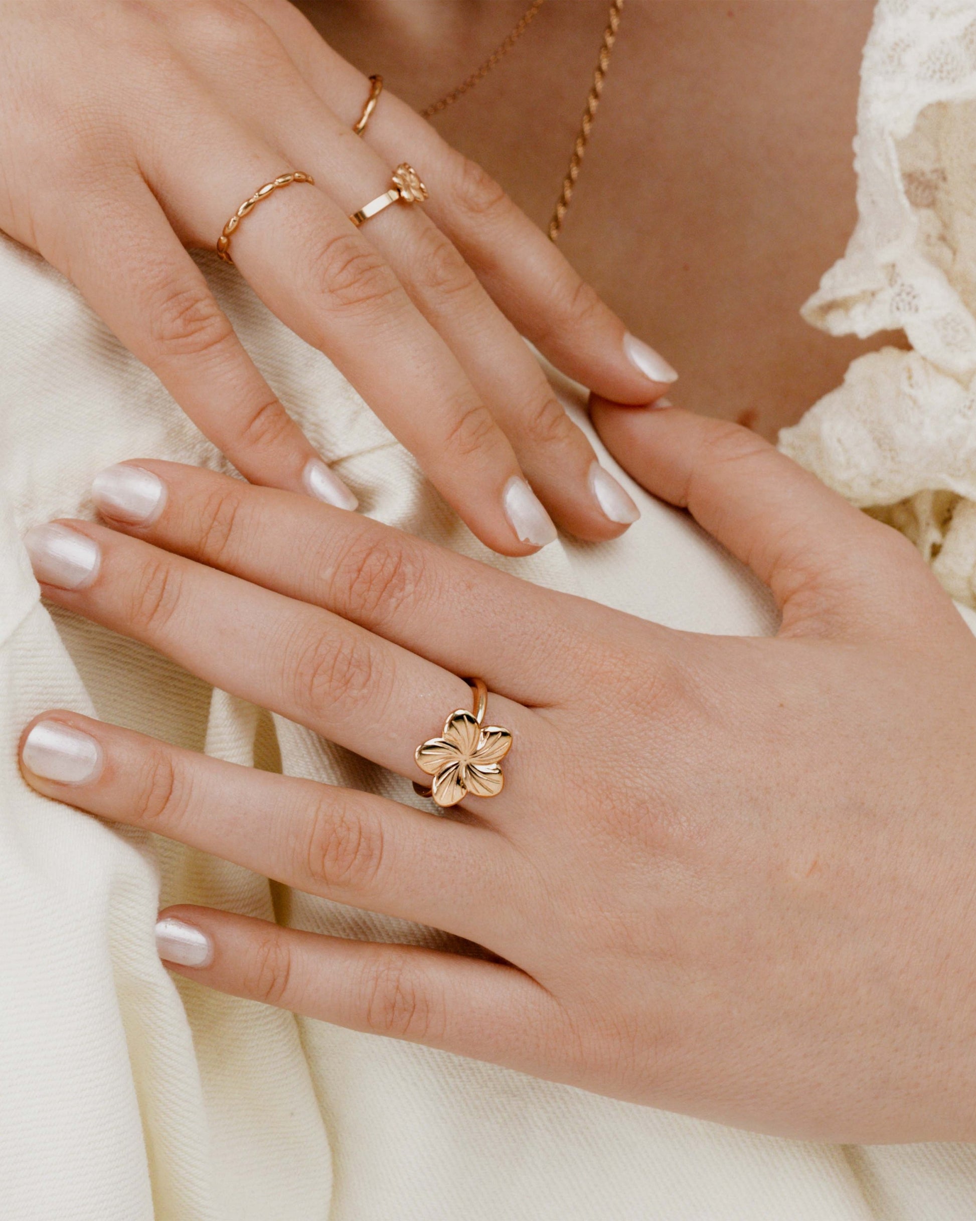 Floral Glow Anello Oro Rosa