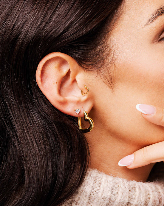 Phat Heart Hoops Large Oro
