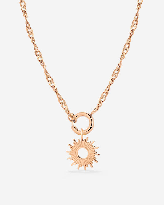 Sun Ray Singapore Chain Collana Oro Rosa
