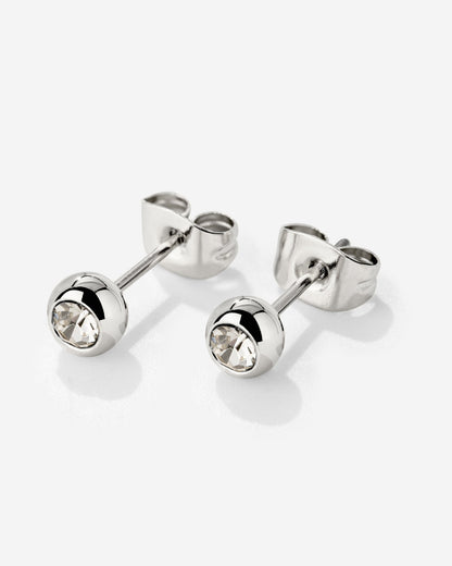 Bezel Bling Orecchini Argento