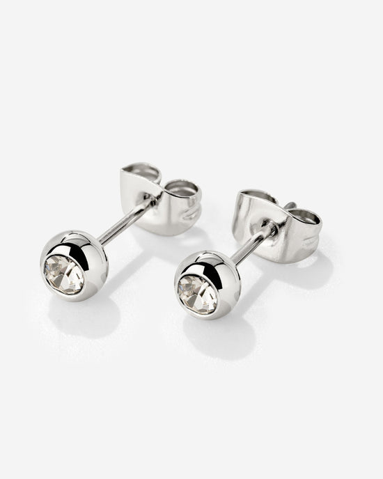 Bezel Bling Orecchini Argento