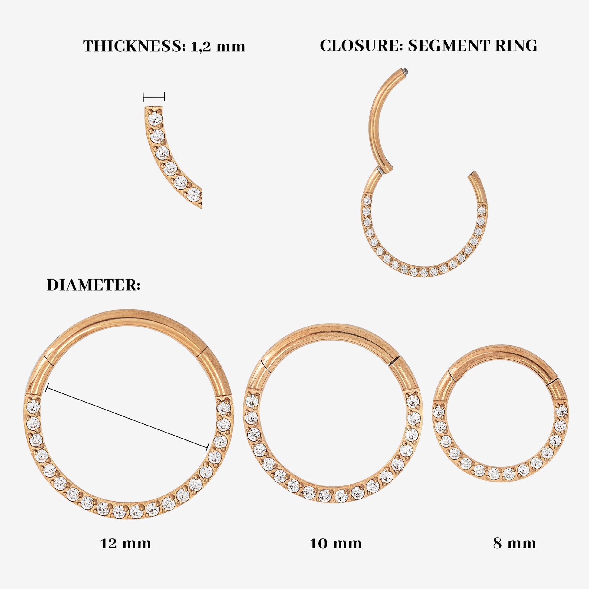 Radiant Click Piercing Roségold