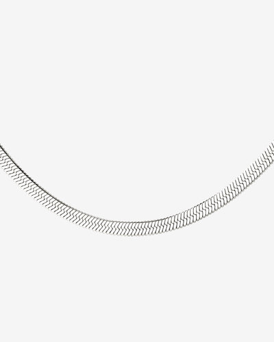 Slim Herringbone Collana Argento
