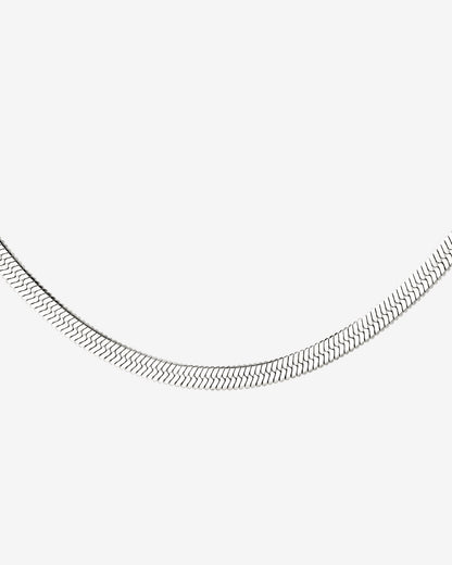 Slim Herringbone Collana Argento