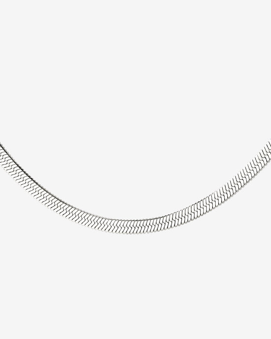 Slim Herringbone Collana Argento