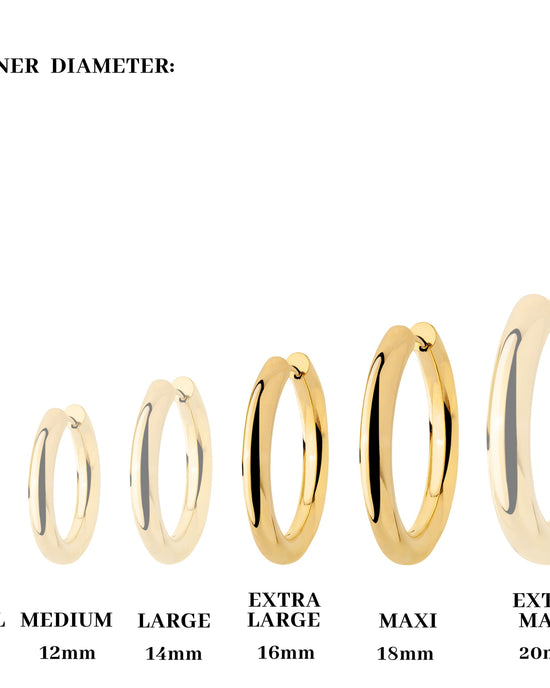 Chunky Lover Hoop Set Large Argento