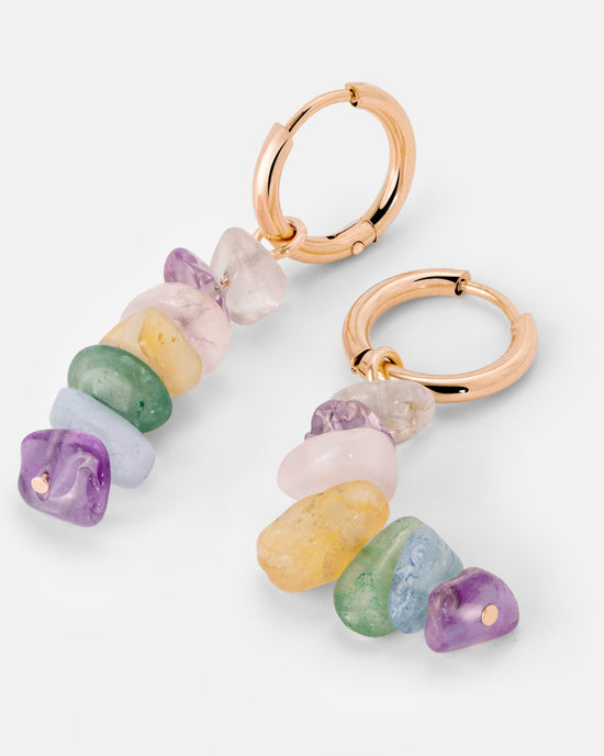 Luminous Lisy Hoop Set Small Oro Rosa