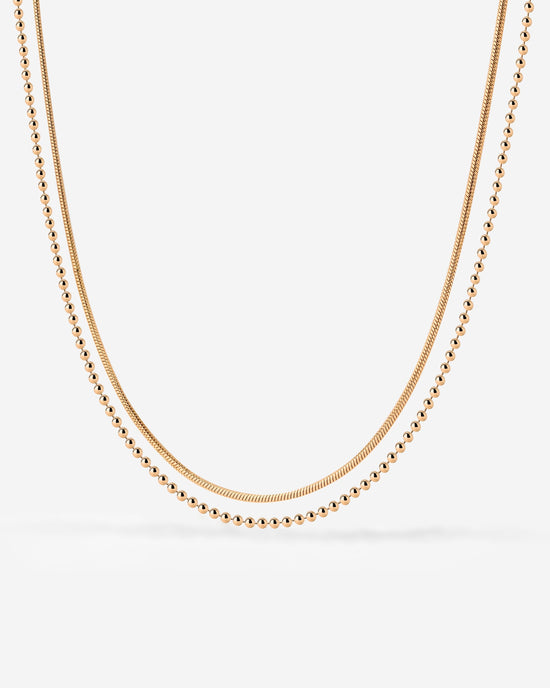 Duo Beads Collana Oro Rosa