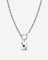 Aced Rope Chain Collana Set Argento