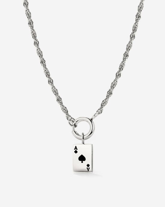 Aced Rope Chain Collana Set Argento