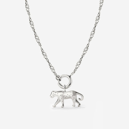 Leopard Singapore Chain Collana Set Argento