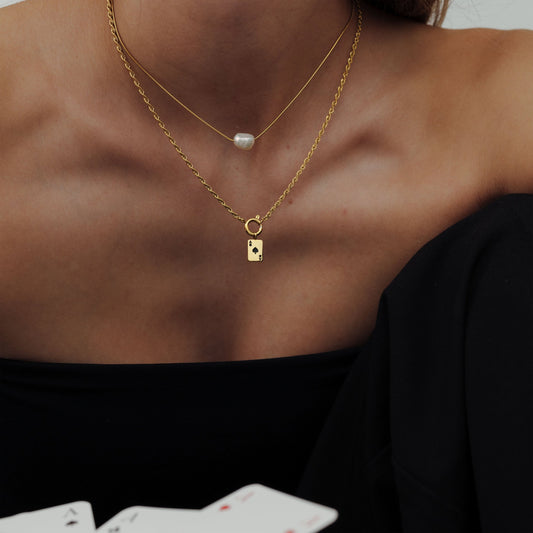 Aced Rope Chain Collana Set Oro