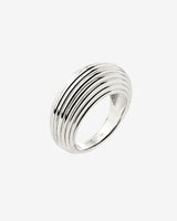 Chunky Stripes Anello Argento