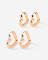 Phat Heart Hoop Bundle Oro Rosa