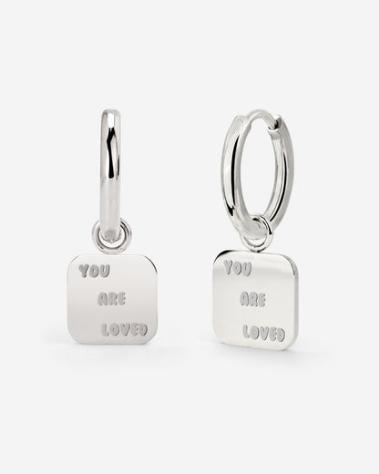 You are loved Hoop Set Small Argento